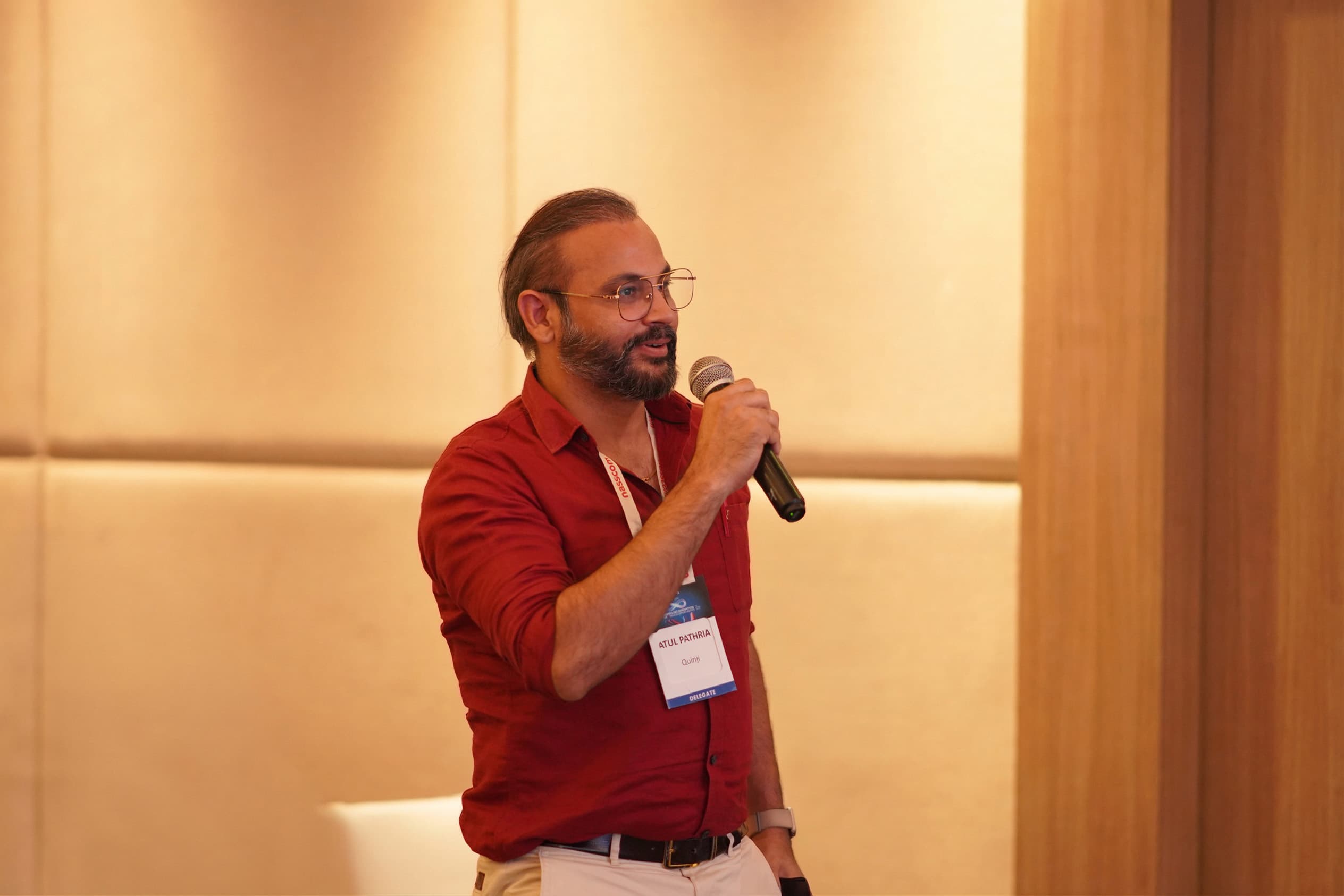 Atul Pathria speaking at an event